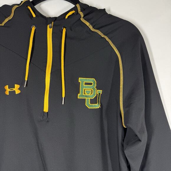 Under Armour Mens Small Baylor University 1/4 Zip Long Sleeve Jacket Bears - Picture 1 of 10